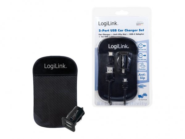 LogiLink PA0204 - Interno - Accendisigari - 5 V - 2,1 A - Nero