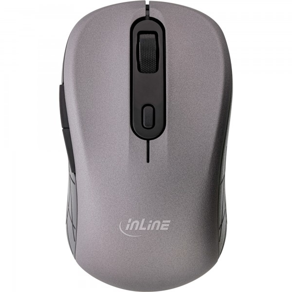 InLine Mouse 3-in-1 - Bluetooth + 2x radio 2,4 GHz - 5 puls. - ottico - grigio/nero