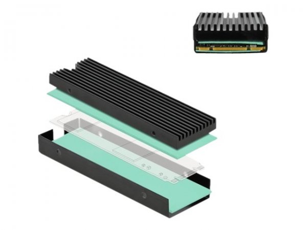Delock Kühlkörper für m.2 SSD 2280 schwarz