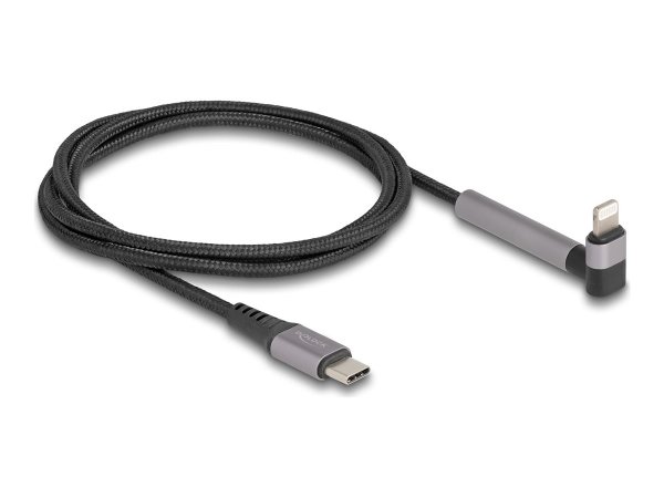 Delock Daten- und Ladekabel USB Type-C zu Lightning für iPhone iPad iPod gewinkelt - Cavo - Digitale