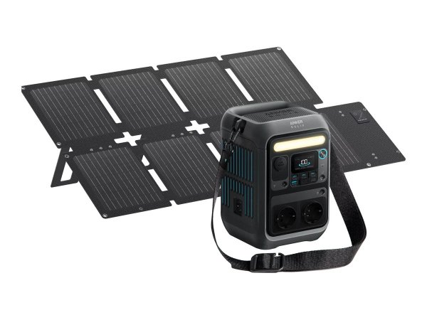 Anker Innovations SOLIX Tragbare Powerstation C300X DC+ Faltbares Solarpanel PS60 grau 288Wh 300 - (