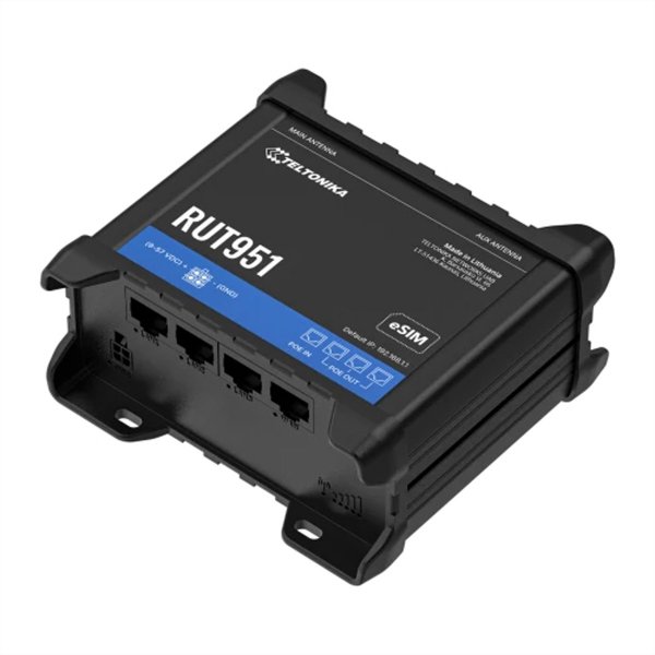 Teltonika · Router· RUT951 PoE+· LTE Modem Router/WLAN· PoE+ with PSU - Router - WLAN