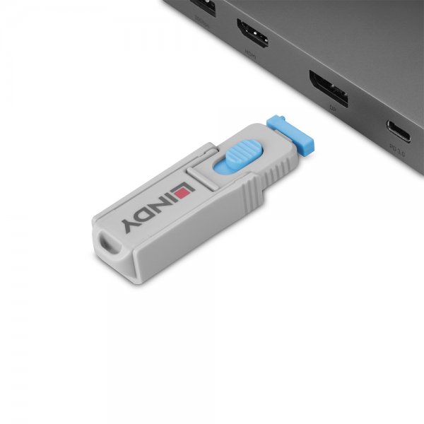 Lindy DisplayPort Port Blocker - Blau