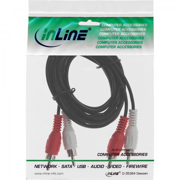 InLine Cavo Audio 2x RCA maschio / maschio - 3m