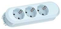 Bachmann Smart 3xCEE7/3 bl Tischsteckdose 1.5m CEE7/7 - Steckdosenleiste