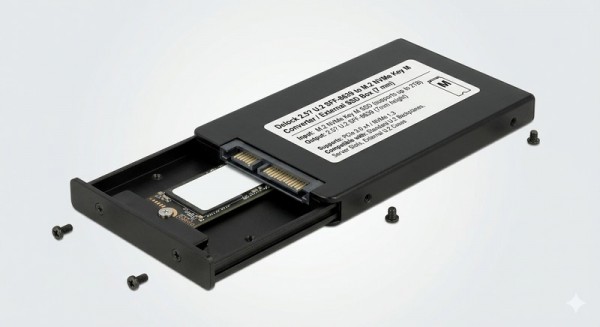 Delock Convertitore da 2.5? U.2 SFF-8639 da M.2 NVMe chiave M - 7 mm di altezza - Box esterno SSD -