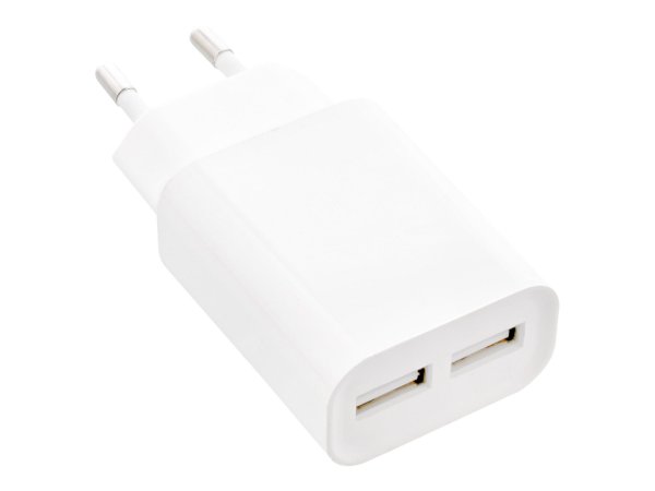 InLine Alimentatore USB 100-240VAC - Out: 2x USB 5V/2100mA - bianco