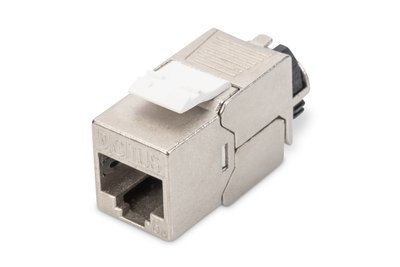 DIGITUS Modulo Keystone CAT 6A - schermato con gestore di cavi intelligente - Argento - Rj-45 - 19 g