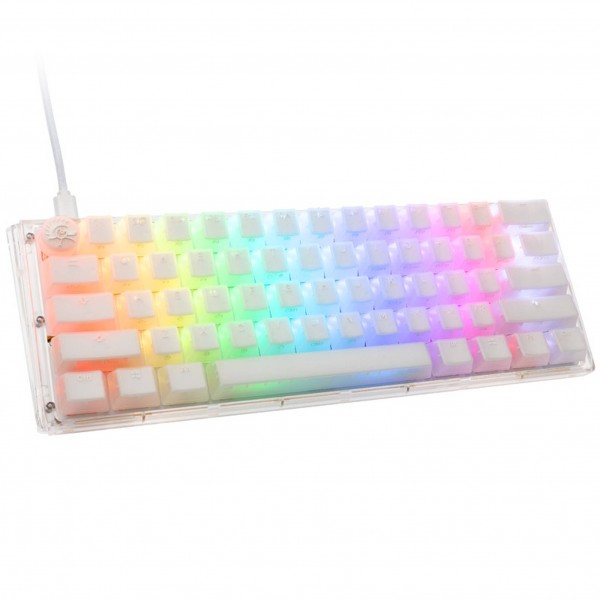 Ducky One 3 Aura White Mini Gaming Tastatur RGB LED - MX-Blue US - Tastiera