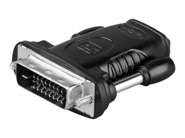 Goobay 68482 - HDMI 19pin F - DVI-D 24+1pin M - Nero