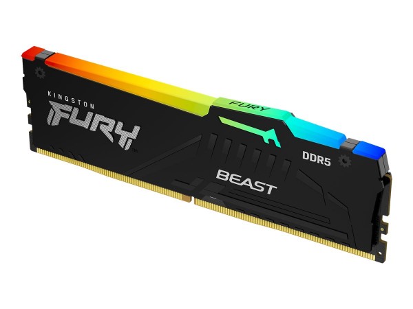 Kingston FURY Beast 16 GB 5600 MT/s DDR5 CL36 DIMM RGB - 16 GB - 1 x 16 GB - DDR5 - 288-pin DIMM