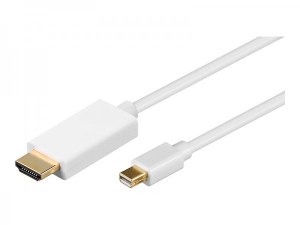 Goobay 2m Mini DisplayPort - HDMI Cable - 2 m - Mini DisplayPort - HDMI - Oro - Bianco - Maschio/Mas