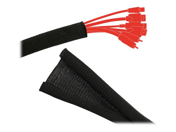Label-the-cable Cable tube - Nero - Tessuto - Poliestere