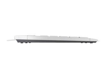 Cherry STREAM KEYBOARD TKL - Cablato - USB - Tasto con meccanismo a forbici - AZERTY - Bianco