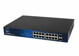 ALLNET Switch unmanaged Layer2• PoE Budget 240W• 16x at• 2x SFP• - Interruttore - Vetroresina (lwl)