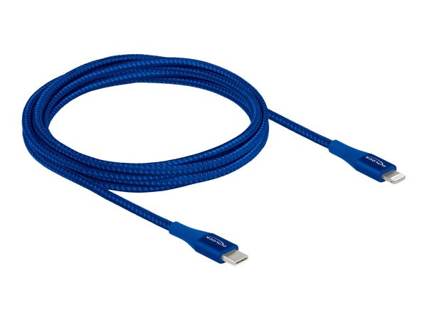 Delock Cavo dati e cavo di ricarica USB Type-C per Lightning per iPhone - iPad e iPod da blu 2 m MFi