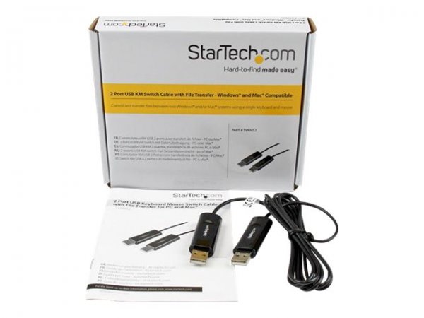 StarTech.com Cavo switch per mouse e tastiera 2 porte USB con trasferimento di file per PC e Mac - 1