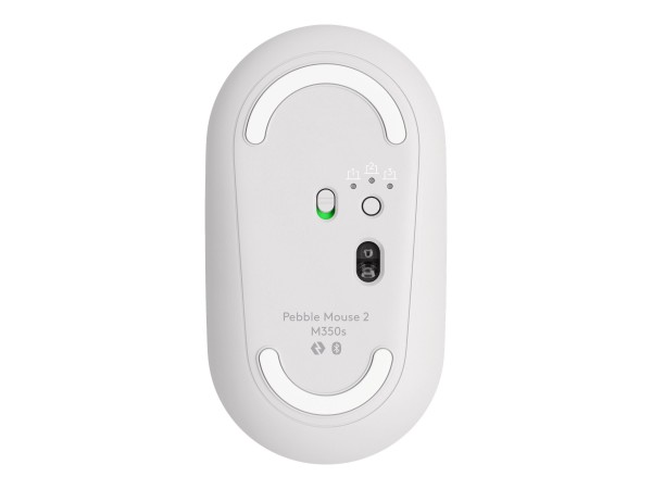 Logitech Pebble 2 M350s mouse Bluetooth (bianco) - Ambidestro - Ottico - RF senza fili + Bluetooth -