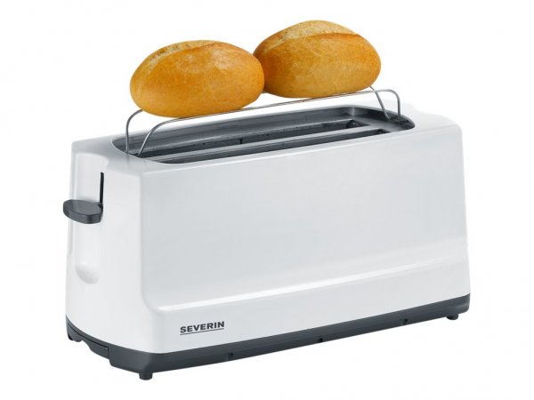 SEVERIN AT 2234 - 4 fetta/e - Grigio - Bianco - Acciaio inox - Pulsanti - Manopola - 1400 W - 185 mm