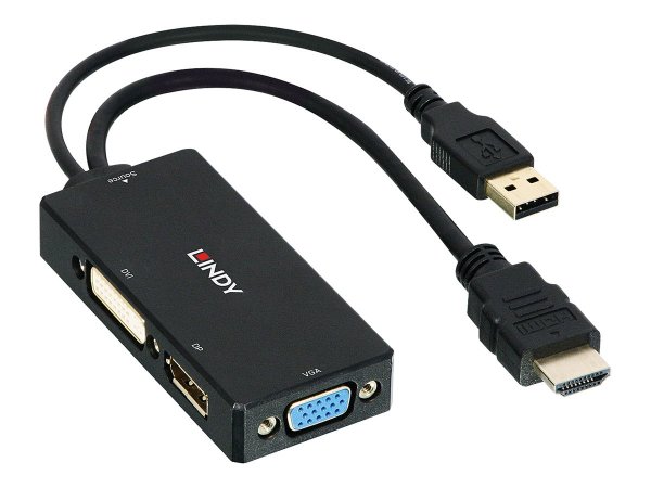 Lindy 38182 - 0,15 m - 2160p - Nero - DP STDP2600 - DVI-D PS8222 - VGA AG6200 - 8 bit - 0 - 65 °C