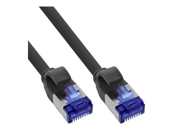 InLine Patchcord Slim - Cat.6A - S/FTP - TPE (LSZH) - PoE - nero - 1,5m