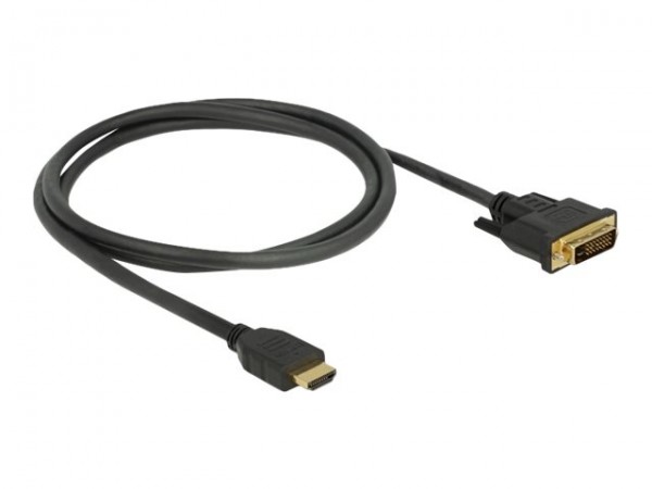 Delock 85652 - 1 m - HDMI tipo A (Standard) - DVI - Maschio - Maschio - Dritto