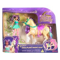 Spin Master Unicorn Academy - Ava und Pflanzen-Magie Leaf mit echter Mähne Schweif sowie