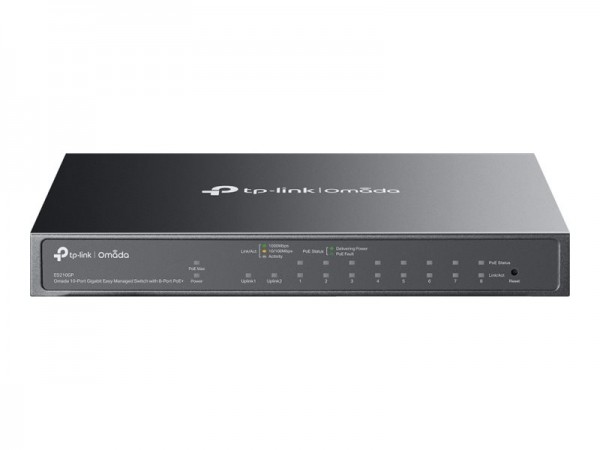 TP-LINK Omada ES210GMP V1 - Switch - managed - 8 x PoE++ 1+ 1 - Interruttore - 1 Gbps
