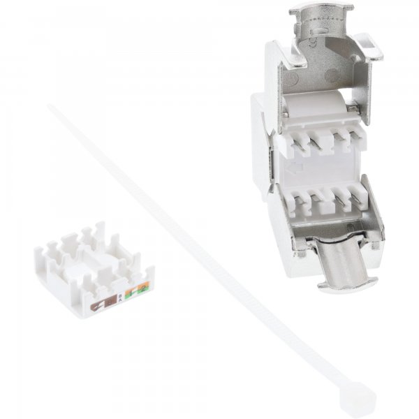 InLine RJ45 Keystone Jack Snap-In modulo Cat.6a - copertura antipolvere rosso