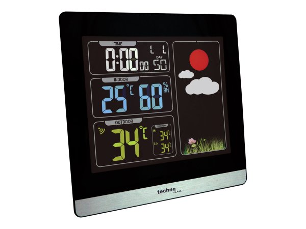 Technoline WS 6448 - Nero - Termometro da interno - Termometro da esterno - 120 mm - 24 mm - 120 mm