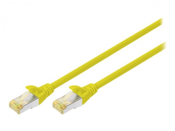 DIGITUS Cavo patch CAT 6A S/FTP - 10 pezzi - 2 m - Cat6a - S/FTP (S-STP) - RJ-45 - RJ-45 - Giallo