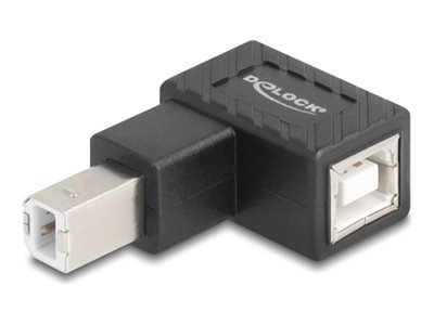Delock Adapter USB 2.0 B Stecker zu Buchse 90° gew. unten - Adattatore