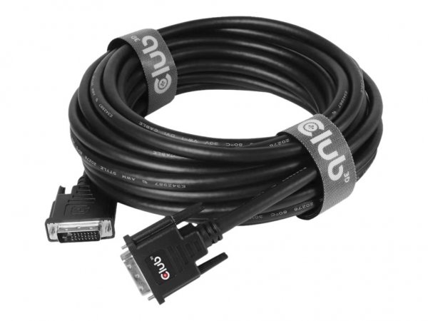 Club 3D DVI-D DUAL LINK (24+1) CABLE BI DIRECTIONAL M/M 10m 32.8 ft 28AWG - DVI-D - DVI-D - 10 m - N