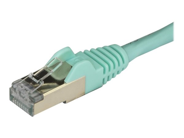 StarTech.com Cavo di Rete Ethernet Cat6a - Cavo Schermato STP da 50cm - Turchese - 0,5 m - Cat6a - U