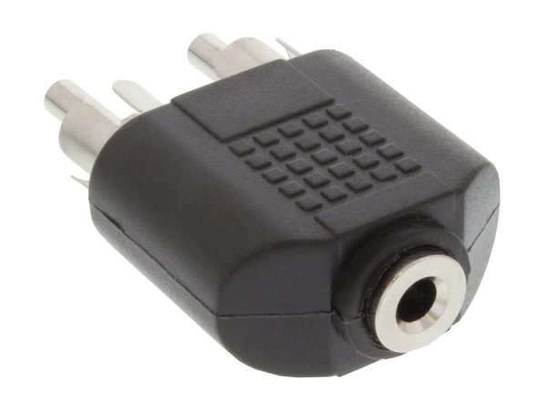 InLine Adattatore Audio - 3,5mm Jack femmina Stereo a 2x RCA maschio - Y form