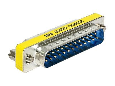 Delock Adapter Sub-D male> female port saver - Serieller Gender Changer - DB-25 - Adattatore - Digit