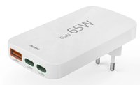 Hama Schnellladegerät 2x USB-C 1x USB-A flaches Mini-Ladegerät PD 65 W - Caricabatterie rapido