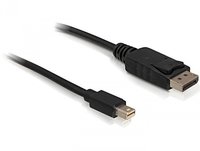 Delock 1m Displayport Cable - 1 m - mini DisplayPort - Displayport - Nero - Oro - 10,8 Gbit/s