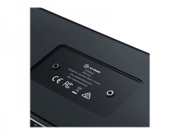 Alogic DX3 - Cablato - USB 3.2 Gen 1 (3.1 Gen 1) Type-C - 100 W - 3,5 mm - 1000 Mbit/s - Nero - Grig