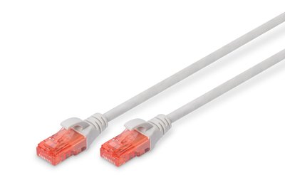 DIGITUS Cavo patch U/UTP CAT - LSZH - 0,5 m - Cat6 - U/UTP (UTP) - RJ-45 - RJ-45 - Grigio