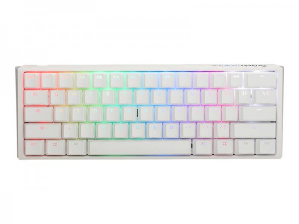 Ducky One 3 Mini Pure White - Mini - Cablato - USB - Interruttore a chiave meccanica - LED RGB - Bia