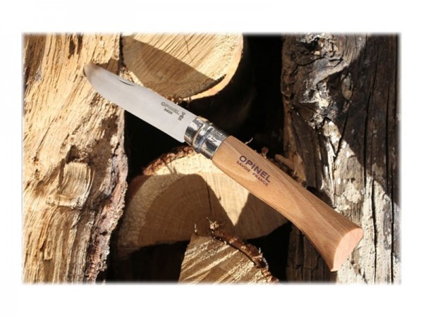 Opinel Taschenmesser No. 10 Edelstahlklinge mit Holzgriff