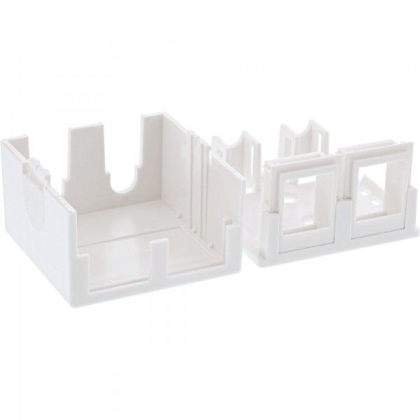 InLine Scatola per 2 prese Keystone RJ45 - bianco