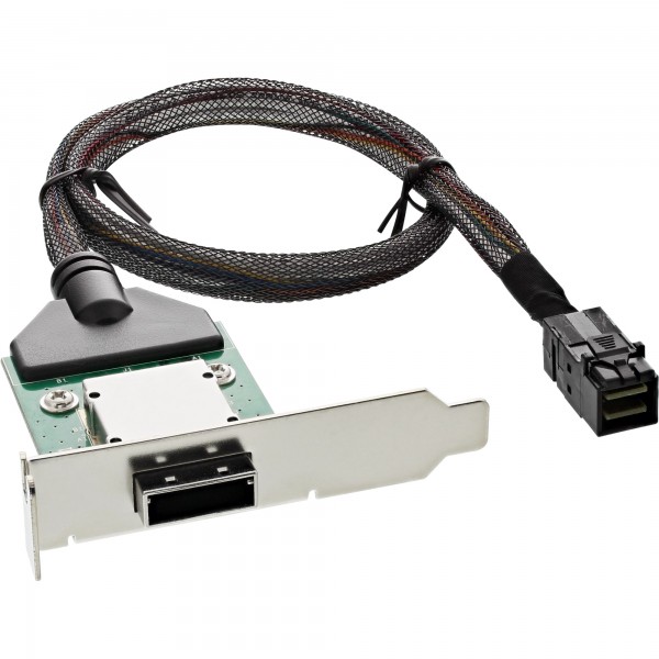 InLine Staffa slot low prof. PCi SAS - 1x ext. SFF-8088 a 1x int. SFF-8643 - 0,5m