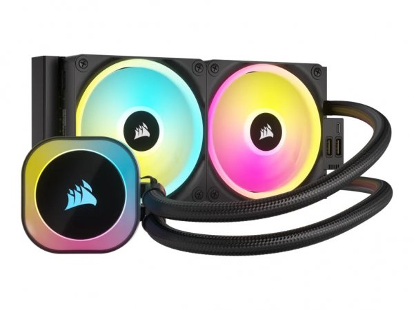 Corsair H100I - Kit di raffreddamento a liquido - 12 cm - 480 Giri/min - 2400 Giri/min - Nero