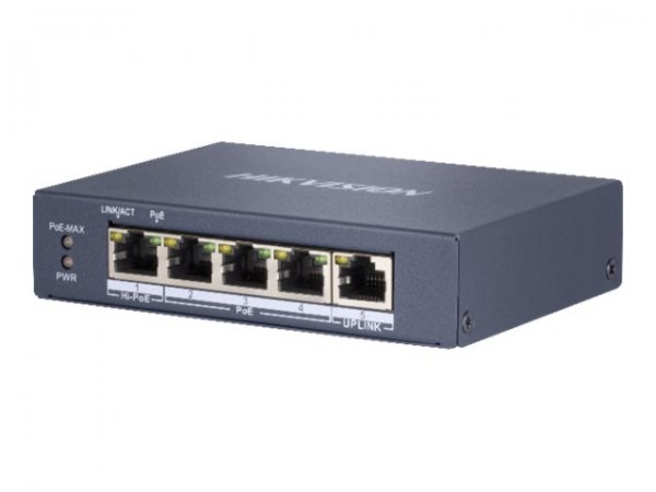 Hikvision DS-3E0505HP-E - Non gestito - Gigabit Ethernet (10/100/1000) - Full duplex - Supporto Powe