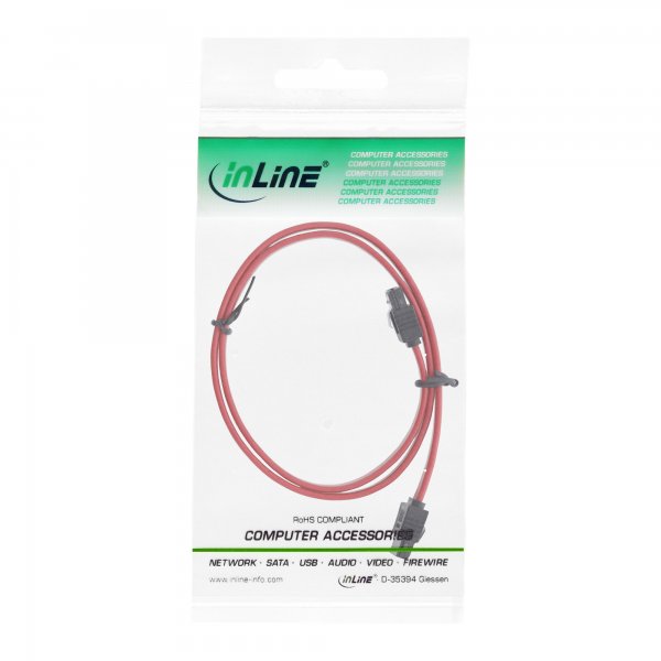 InLine Cavo di connessione SATA - con linguetta di sicurezza - 0,5 m