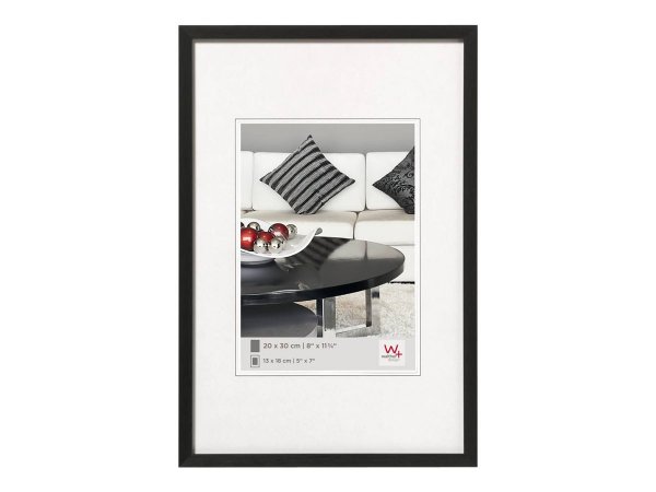 walther design AJ130B - Cornice per foto singola - Alluminio - Nero - Opaco - 13 x 18 cm - Rettangol