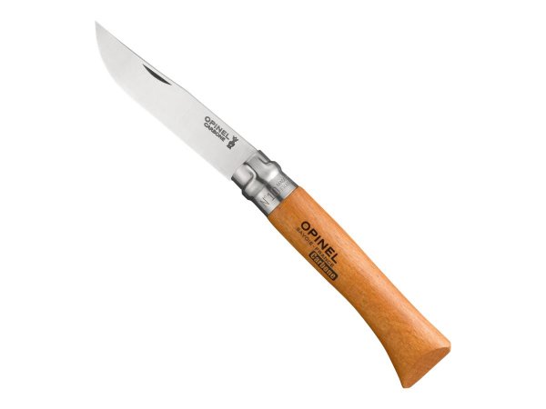 Opinel Taschenmesser No. 10 Carbonklinge mit Holzgriff
