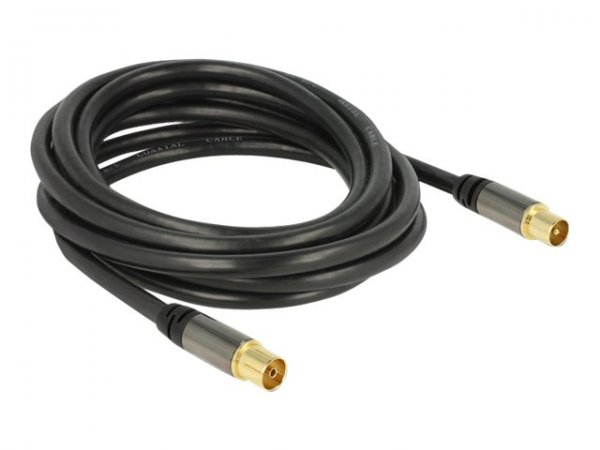 Delock 88924 - 3 m - RG-6/U - IEC - IEC - Nero